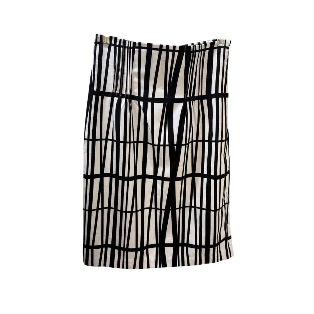 Worthington Womens Black & White Geometric Print‎ Skirt Size 8